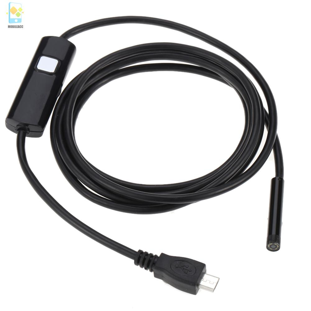 Camera Nội Soi Cầm Tay 5.5mm 1.5m 6 Bóng Led Điều Chỉnh Được 12 Giờ Cho Điện Thoại Android / Laptop