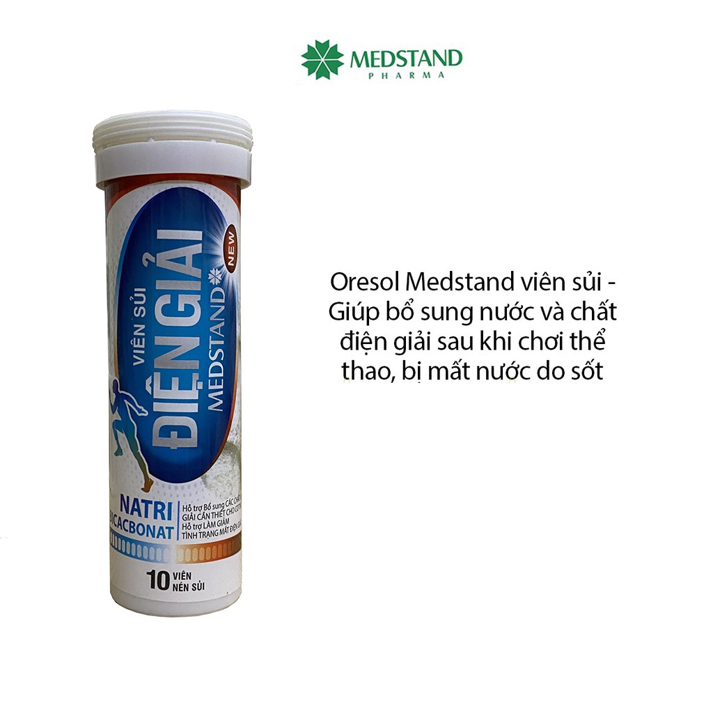 Viên Sủi Medstand Oresol Bù Nước Điện Giải- Lọ 10 Viên