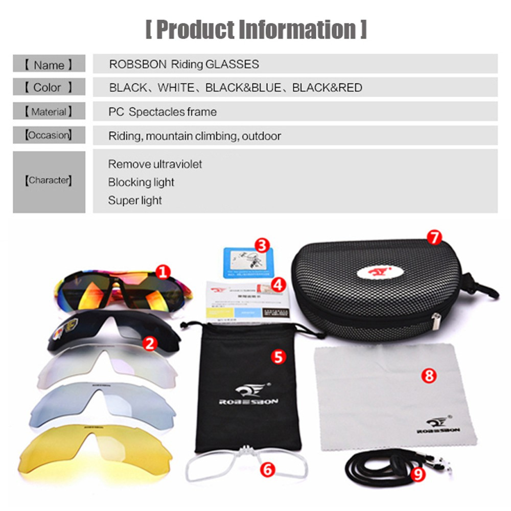 AIELBRO Bộ Kính đi Xe đạp | BigBuy360 - bigbuy360.vn