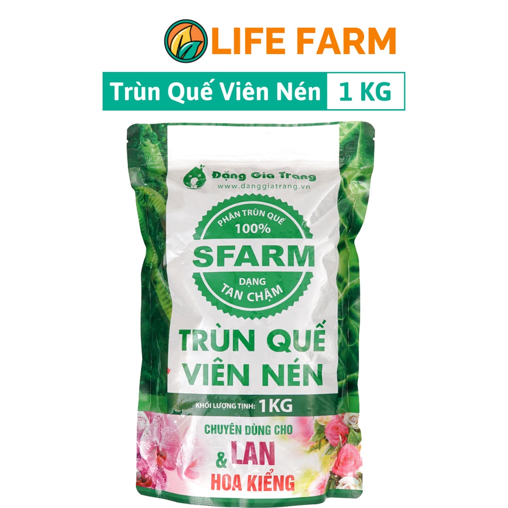 Phân trùn quế SFARM viên nén - Bịch 1kg (PSF-002)