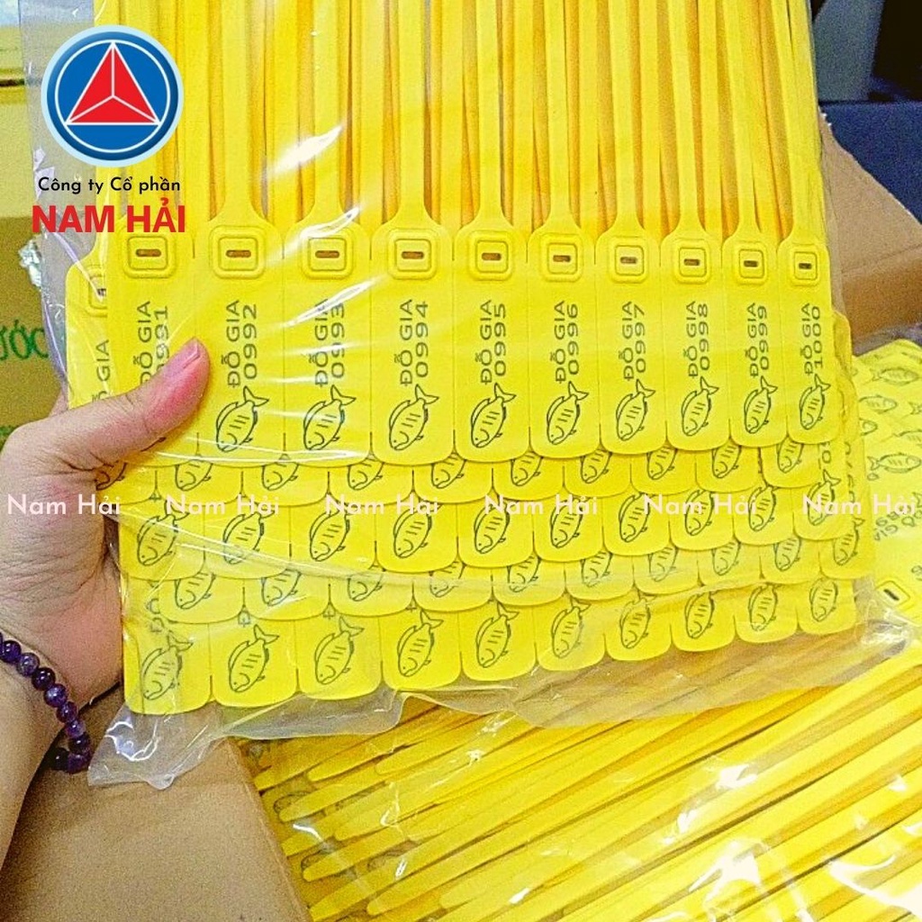 Combo 1 túi 50 cái seal dây dẹt niêm phong nhựa, niêm phong xe tải [IN SẴN SERI LIÊN TỤC "NH-0001"]