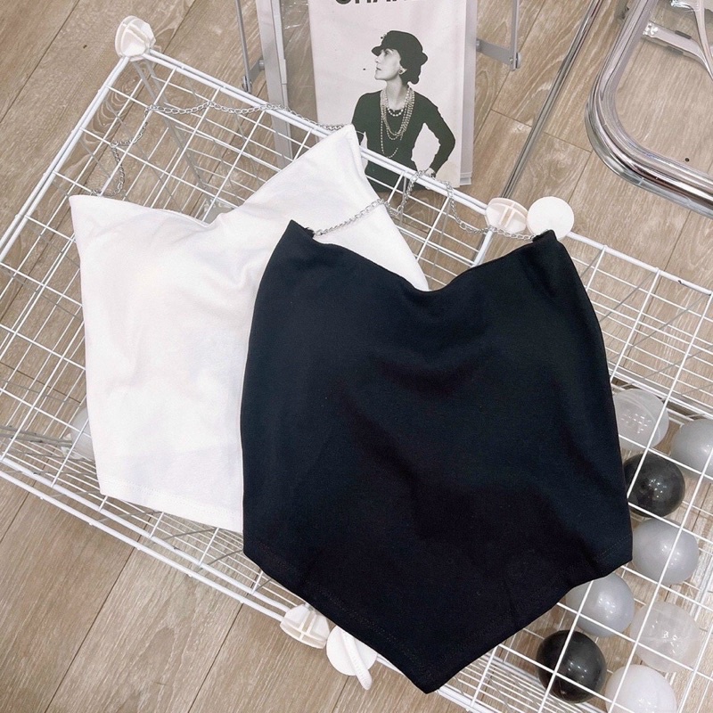 [HOT] ÁO CROPTOP THUN PHỐI XÍCH NỮ THẮT DÂY LƯNG TÀ NHỌN VẢI MỀM MỊN MÙA HÈ NĂNG ĐỘNG SEXY CÓ XÍCH CHIZI S