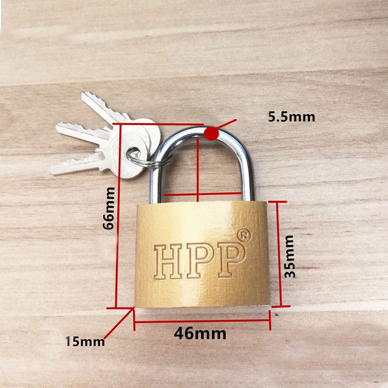 Khóa HPP Mạ Đồng - Hàng Nội Địa Trung Bền Đẹp Chắc Chắn Size 25, 32mm Nhỏ GọnDuashop