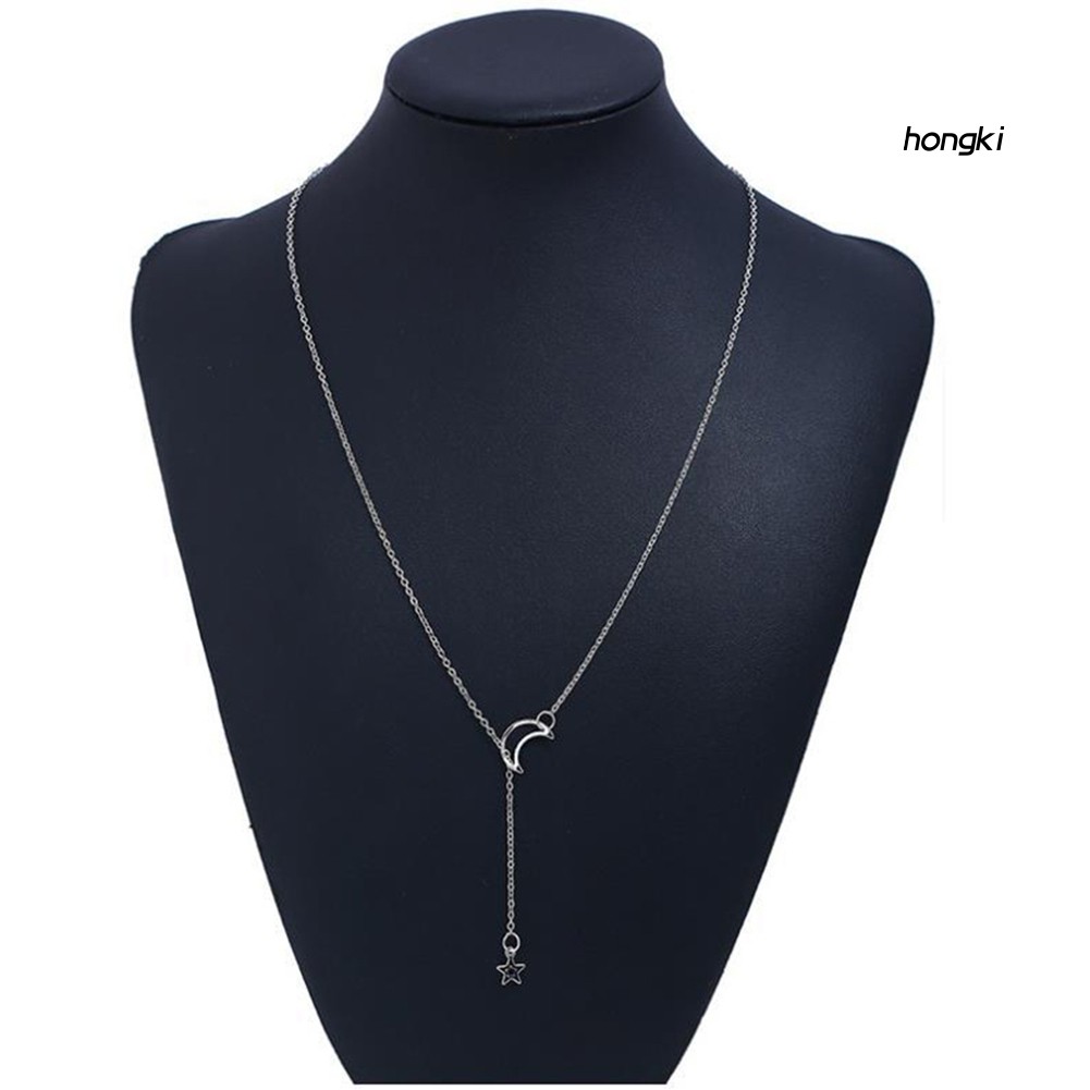 vòng cổ Hợp Kim Mặt Hình Mặt Trăng Và Ngôi Sao Thời Trang Dành Cho Nữ