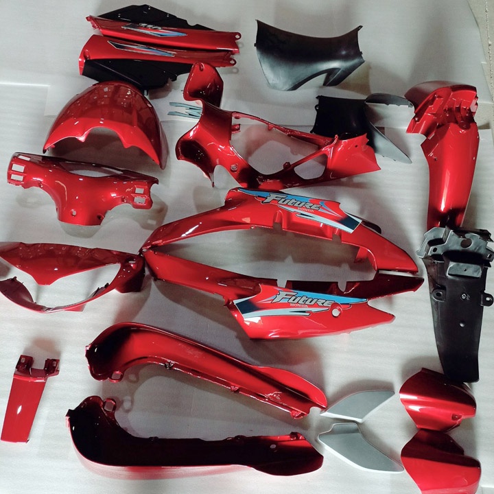 Bộ nhựa dàn áo xe Future 1 đời 2000-2003 màu ĐỎ ĐUN - Nhựa nguyên sinh ABS cao cấp-SPA-8610