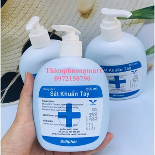 Nước rửa tay khô diệt khuẩn 250 ml/chai không cần rửa lại bằng nước - Dung dịch sát khuẩn tay Bidiphar
