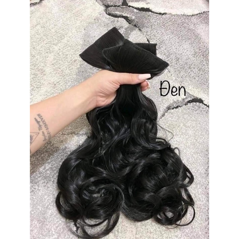 Tóc giả kẹp xoăn FREESHIP❤️Tóc kẹp phím phồng xoăn dài