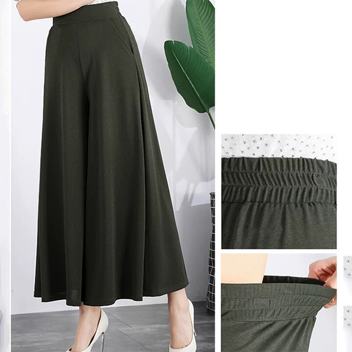 Quần ống suông lưng cao cạp chun xịn xò che khuyết điểm cho các nàng LN03 | BigBuy360 - bigbuy360.vn