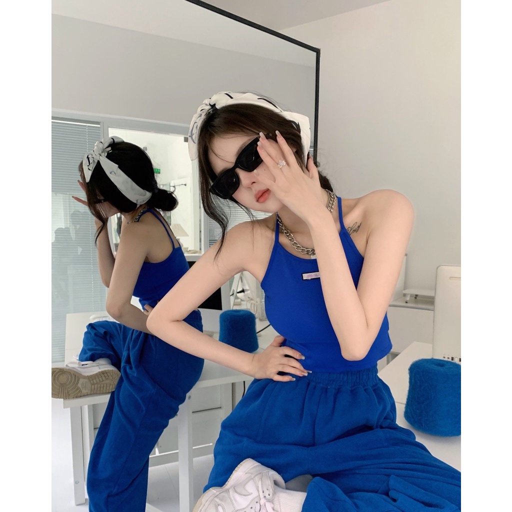 Set Áo Hai Dây + Quần Dài Phong Cách Mới Mùa Hè Cho Nữ
