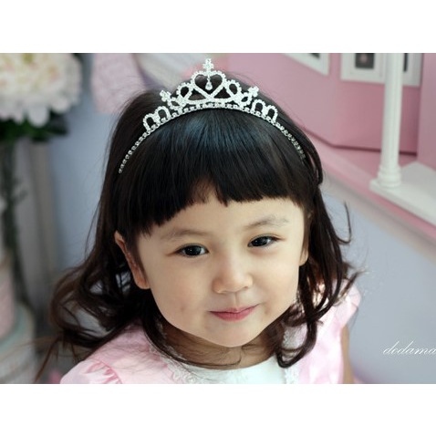 Cài tóc vương miện công chúa đính hạt lấp lánh dễ thương cho bé CA20