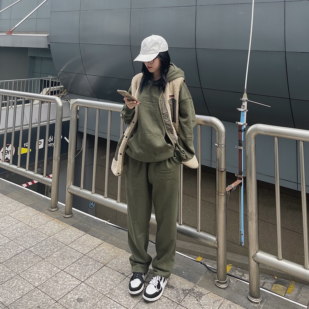 Áo Hoodie nỉ bông 21pounds Embossed