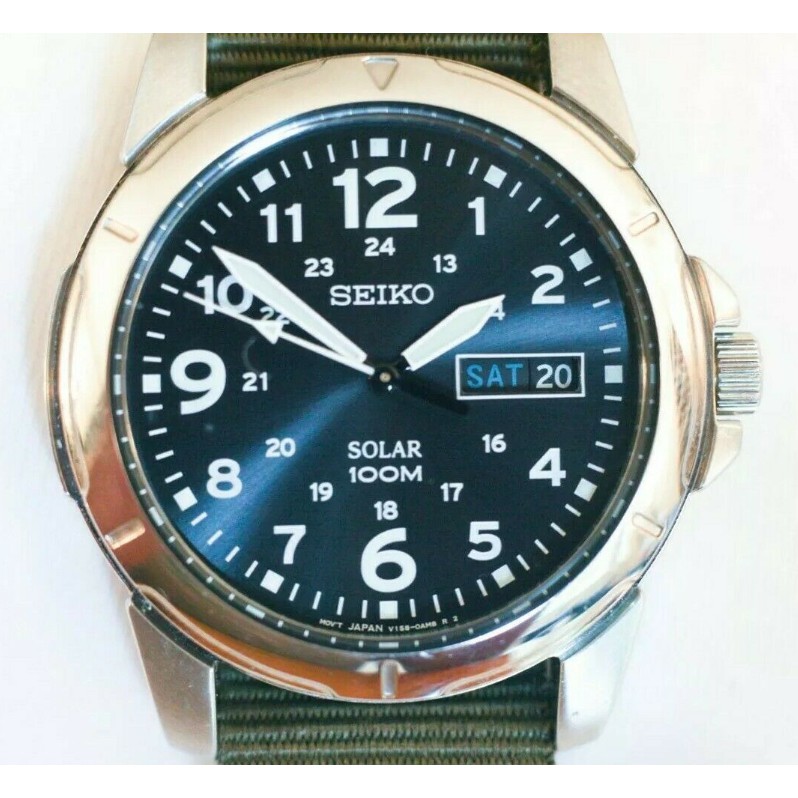 Đồng hồ nam Seiko SNE095P2S Chính Hãng - Máy Solar - Dây Nato Chống Nước Tuyệt Đối 1