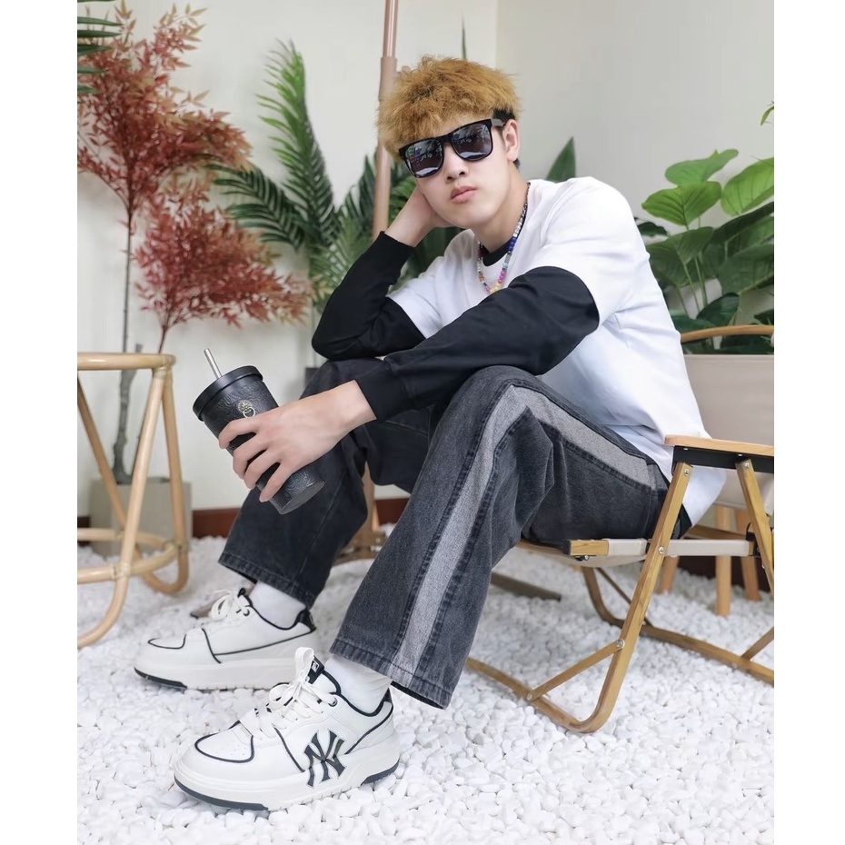 Giày thể thao MLB Liner nam nữ, giày MLB Chunky Liner White Black 2022 đế cao - Fullbox đủ phụ kiện