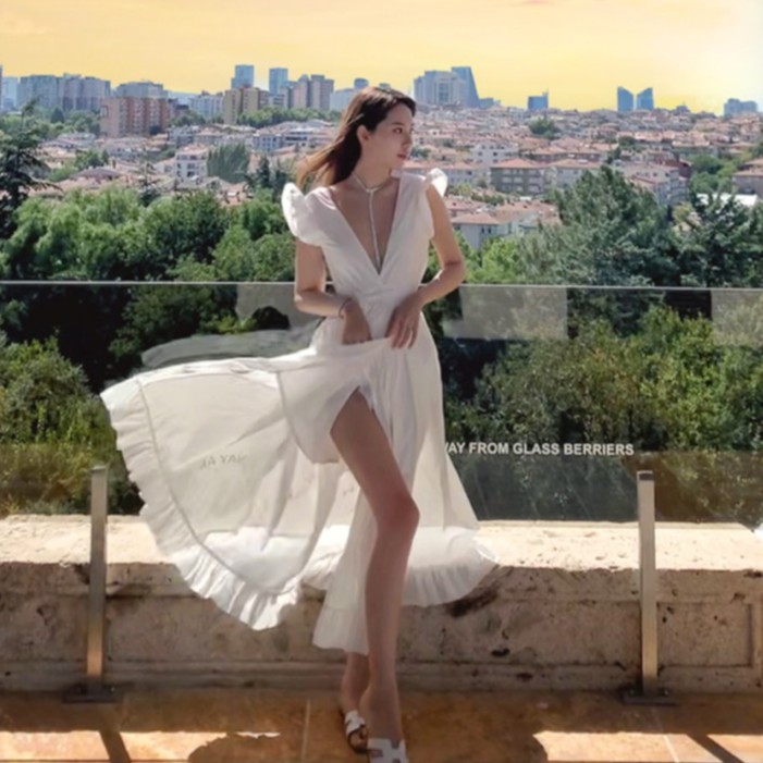 Đầm nữ dáng xòe dài midi Emilyshop