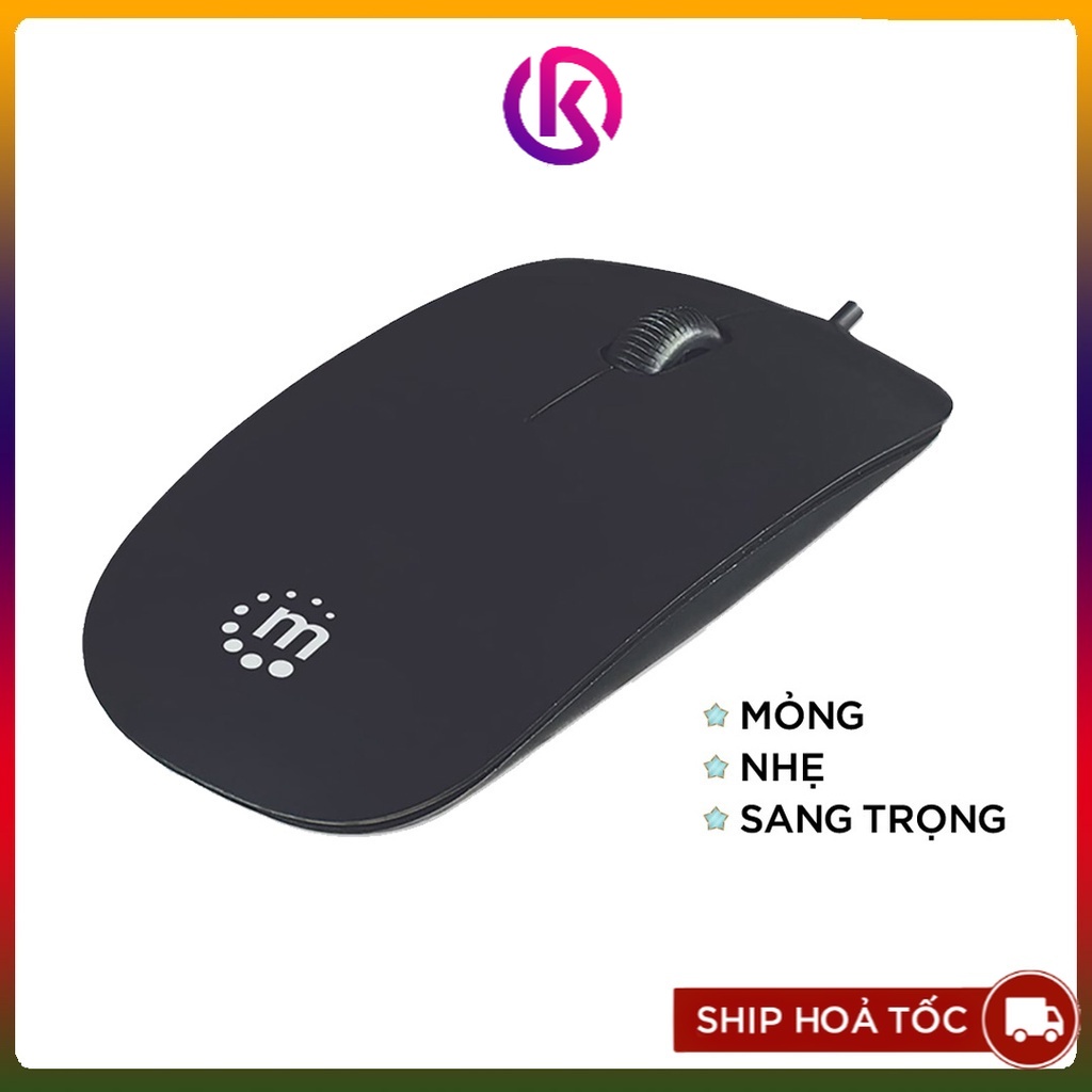 Chuột quang có dây Manhattan sang trọng dùng cho laptop máy tính - KMP STORE
