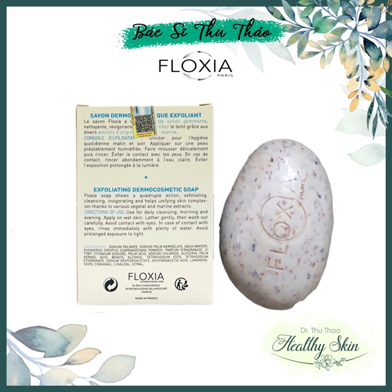 XÀ PHÒNG HỖ TRỢ LÀM SẠCH, SÁNG DA FLOXIA EXFOLIATING DERMOCOSMETIC SOAP