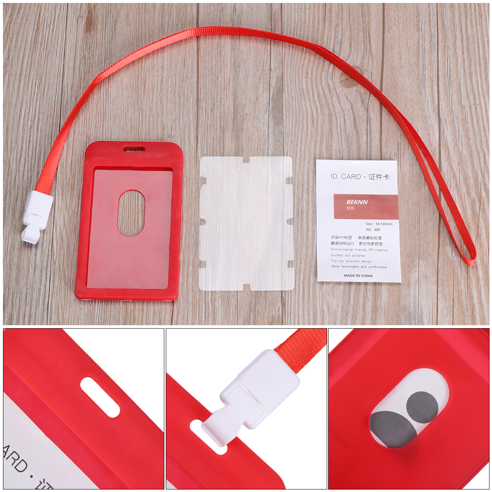 Bao đựng bảng tên bằng silicon kèm dây đeo thời trang cho học sinh và nhân viên văn phòng