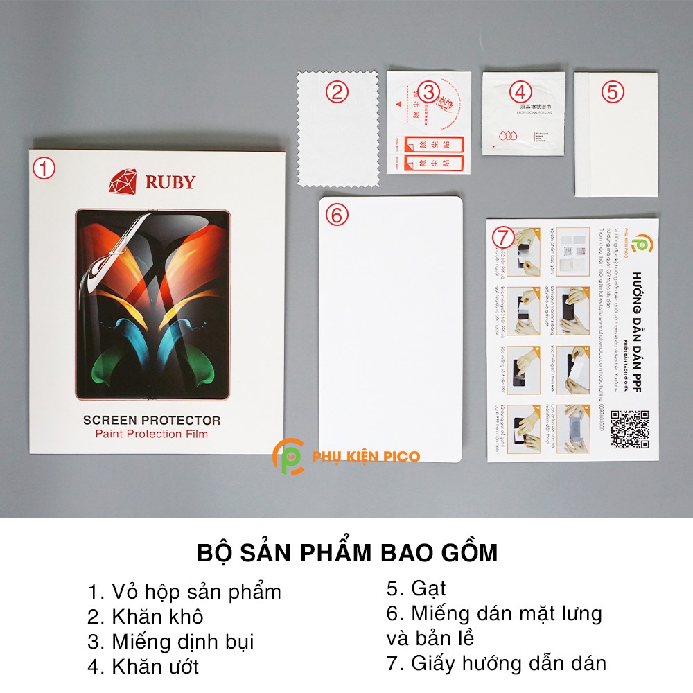 Dán mặt lưng và bản lề Samsung Galaxy Z Fold 2 PPF cao cấp dẻo trong suốt - Dán lưng dẻo Samsung Galaxy Z Fold 2