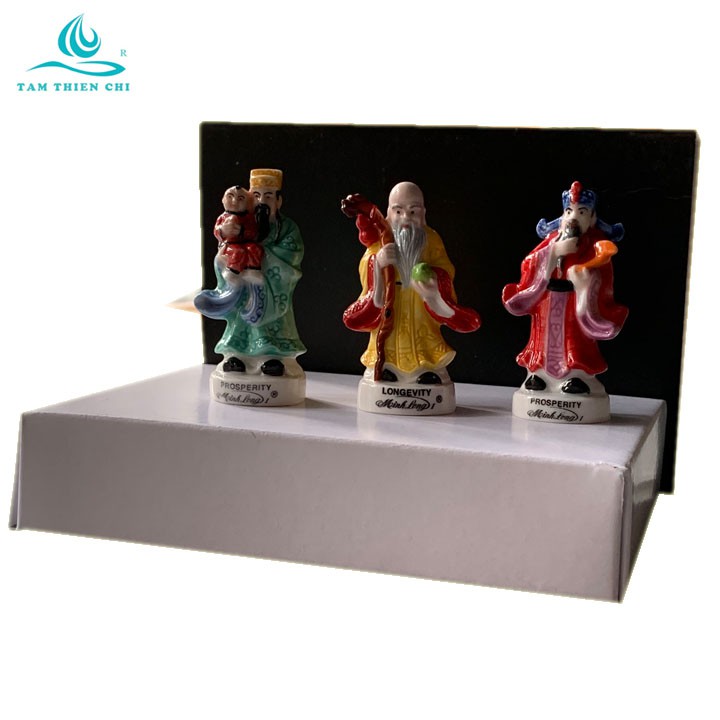 Bộ gốm sứ Tam Tiên may mắn Phúc Lộc Thọ | BigBuy360 - bigbuy360.vn