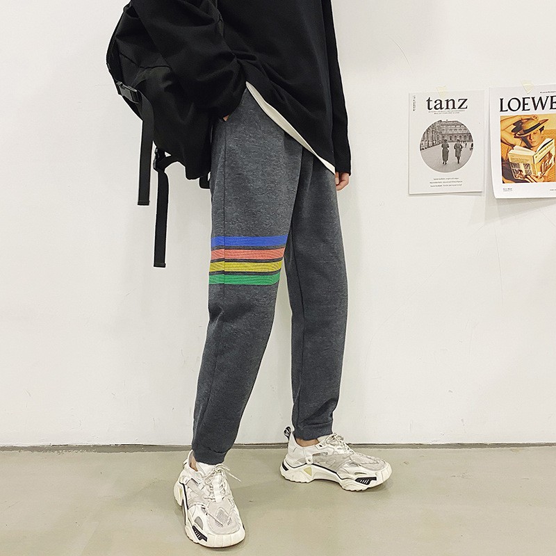 Quần Thể Thao Nam Form Dáng Baggy Bo Ống Chất Nỉ Đẹp Phối Kẻ Xu Hướng Thu Đông 2020 | BigBuy360 - bigbuy360.vn