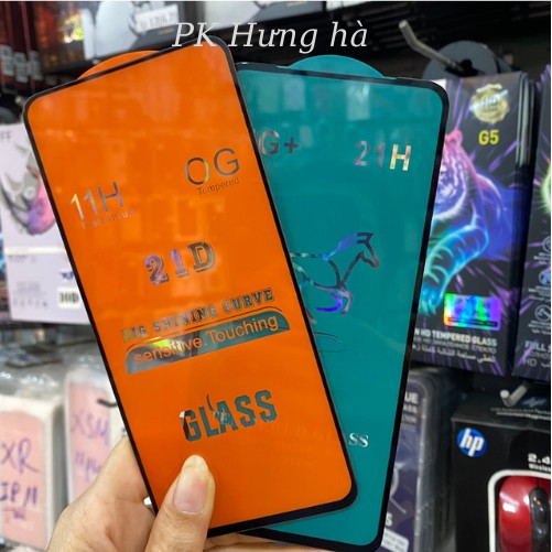 Kính Cường Lực full màn cho nhiều dòng máy ,kính trong viền đen trắng lớp lót kính màu ngẫu nhiên theo đợt hàng