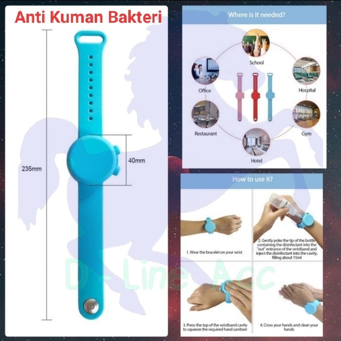 Vòng Đeo Tay Khử Trùng Chống Vi Khuẩn Màu Xanh Lá / Hồng / Xanh Lá / Vàng Đồng Hồ Cho Người Lớn Và Trẻ Em | BigBuy360 - bigbuy360.vn