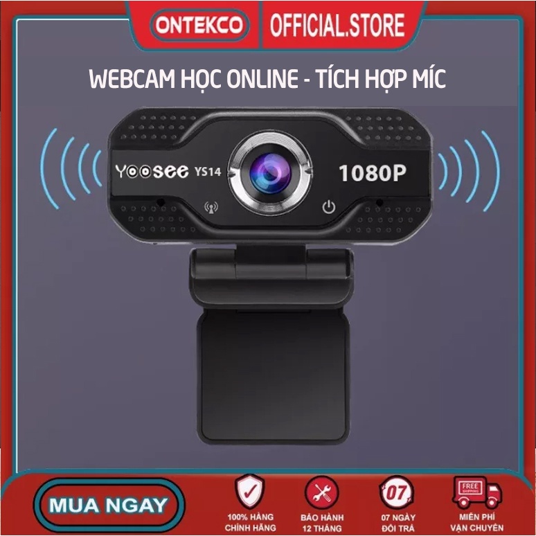 Webcam FULL HD 1080P tích hợp micro dạy học và học trực tuyến - webcam yoosee học online