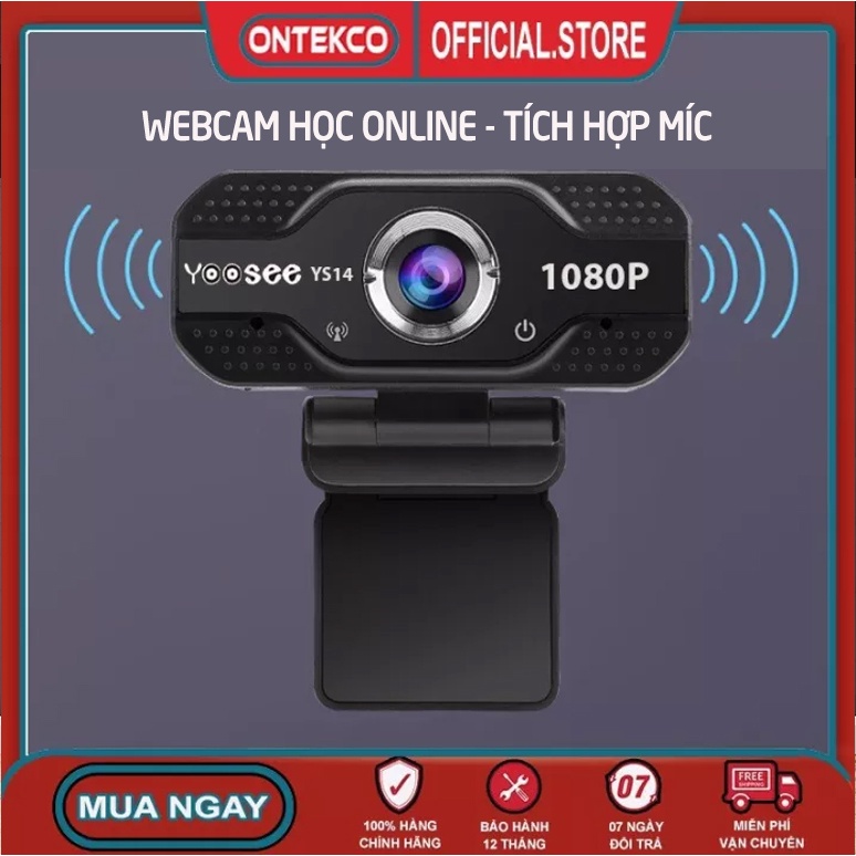 [Giá sập sàn] Webcam FULL HD 1080P tích hợp micro dạy học và học trực tuyến - webcam yoosee học online