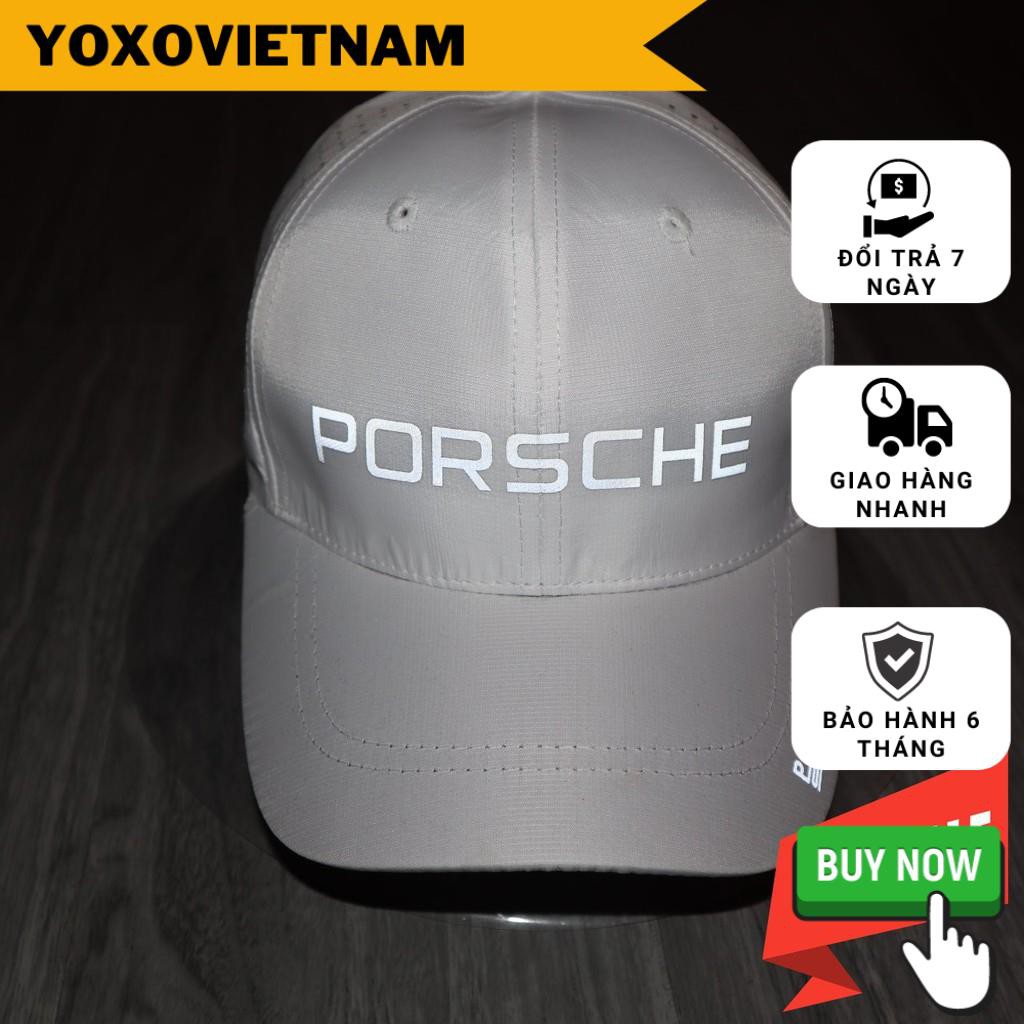 Nón kết lưỡi trai vải kaki, thêu chữ logo PORSCHE YOXO-NONKET041