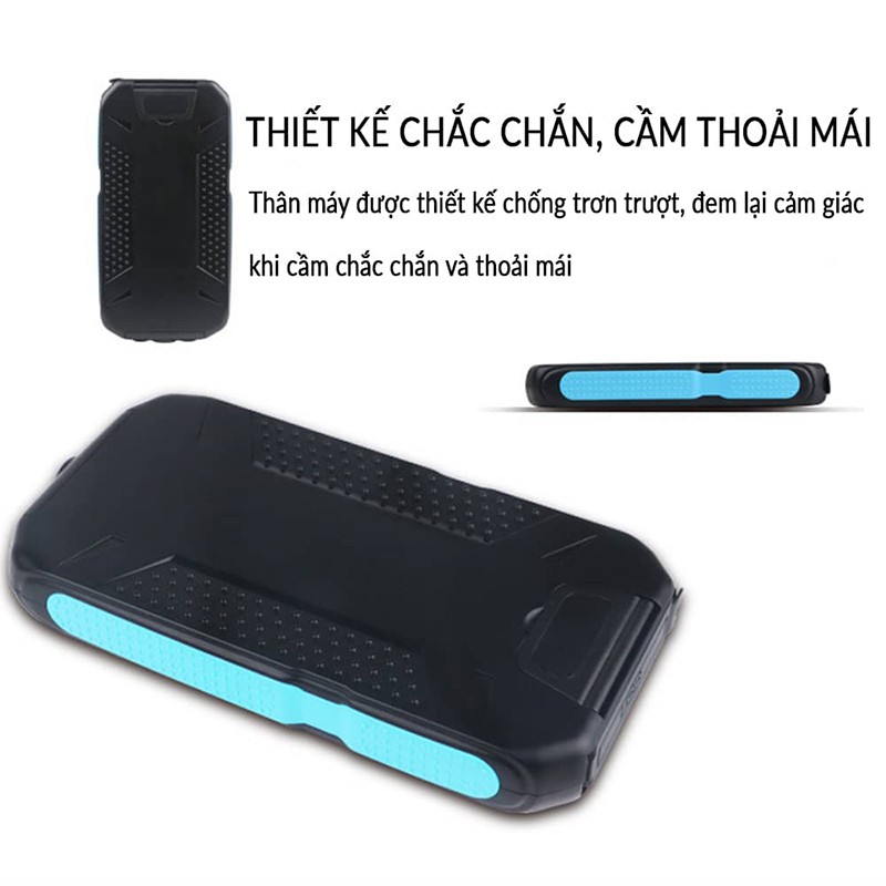 Pin sạc dự phòng năng lượng mặt trời, bin sạc dự phòng 10000mAh - Pin sạc dự phòng iphone - có đèn pin - Phụ Kiện HB