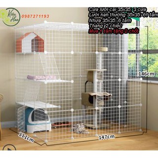 [FREE CHỐT] CHUỒNG CHÓ, MÈO, THỎ, SÓC LẮP GHÉP (bán theo tấm, có thể tự thiết kế) (Kiều Hoa Store)