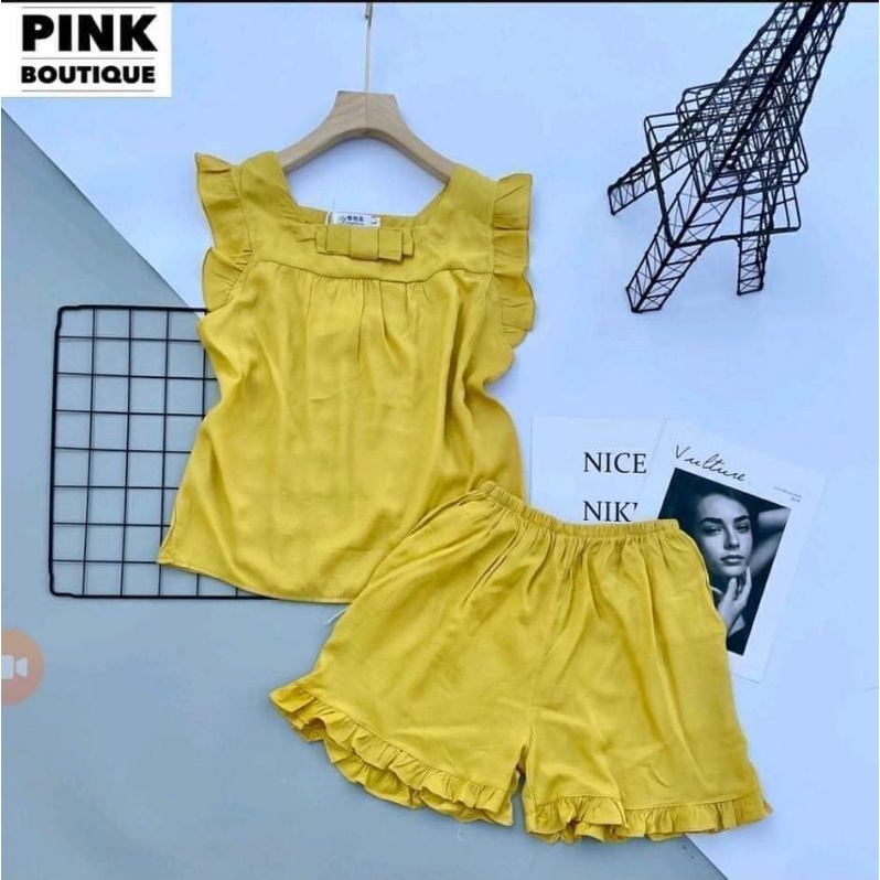 bộ đũi tơ mặc nhà dễ thương
