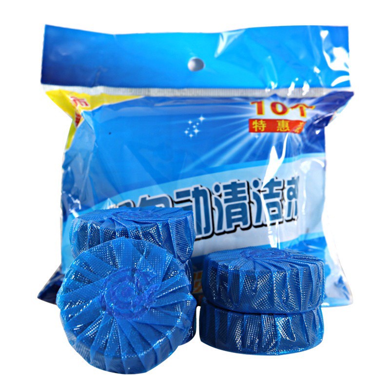 Bộ 10 viên khử mùi tẩy bồn cầu thế hệ mới 2X - viên thả toilet diệt khuẩn, tẩy sạch vệ sinh vết bám bẩn