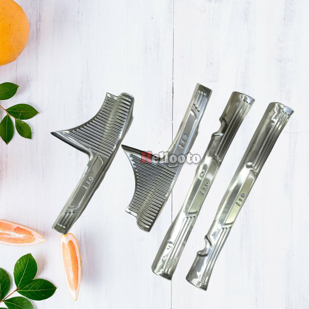 Ốp Bậc Cửa, Nẹp Bước Chân xe Grand I10 2021 2022 2023 mẫu Inox  Cao Cấp + tặng keo trợ dính