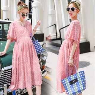 Đầm Bầu Voan Chấm Bi Tiểu Thư