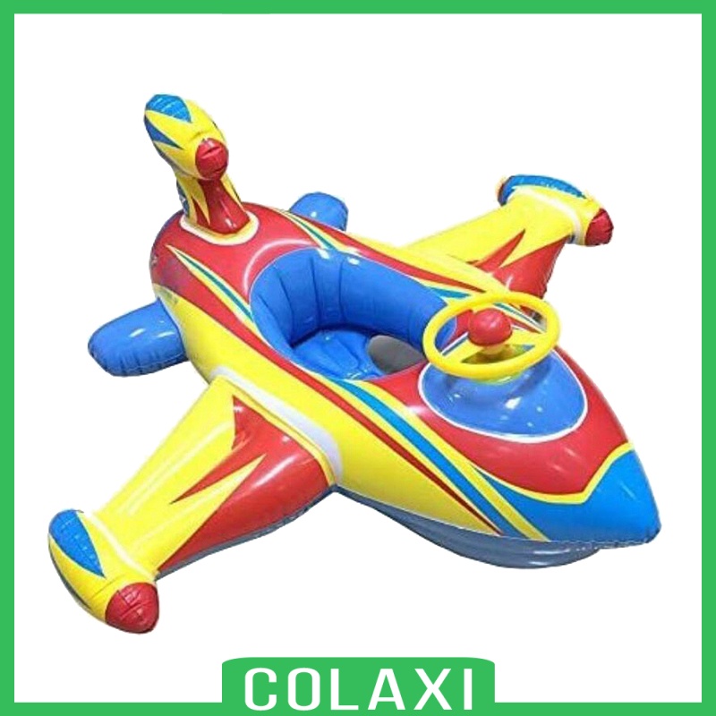 [COLAXI]Airplane Float Pool Swimming Inflatable Kids Seat Steering Wheel Party