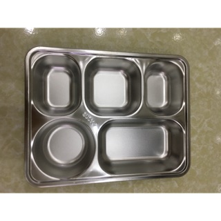 Khay cơm inox 304 5 ngăn sâu (cả nắp nhựa)