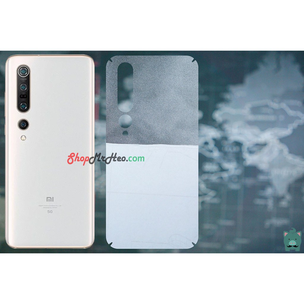Skin Dán Mặt Sau Lưng Xiaomi Mi 10 - Mi 10 Pro - Mi 10 Lite - Mi 10 Ultra - Mi 10S - Carbon, Hình hộp, Nhám, Vân Da