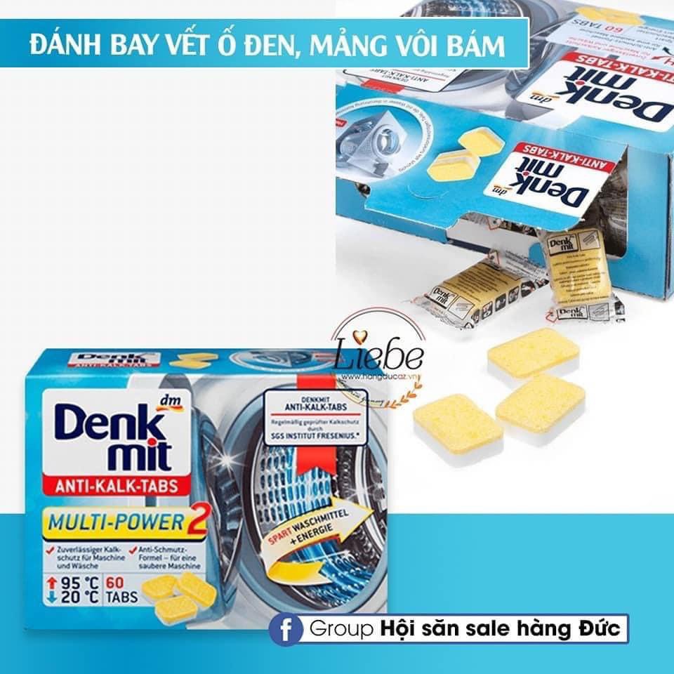 VIÊN TẨY LỒNG MÁY GIẶT DENKMIT ĐỨC HỘP 60 VIÊN