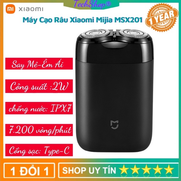 Máy Cạo Râu Xiaomi Mijia MSX201 - Chống Nước,Vệ Sinh Dễ Dàng,Lưỡi Dao Kép Êm Ái,Dễ Chịu [Bảo Hành 1 Năm - 1 Đổi 1 ]
