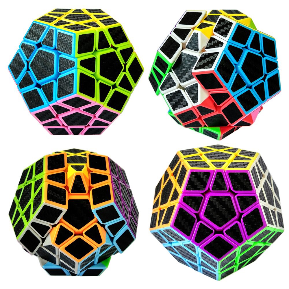 Đồ Chơi Rubik Zcube Carbon Megaminx 12 Mặt - Rubik Sợi Carbon Cao Cấp, Chuẩn Quốc Tế