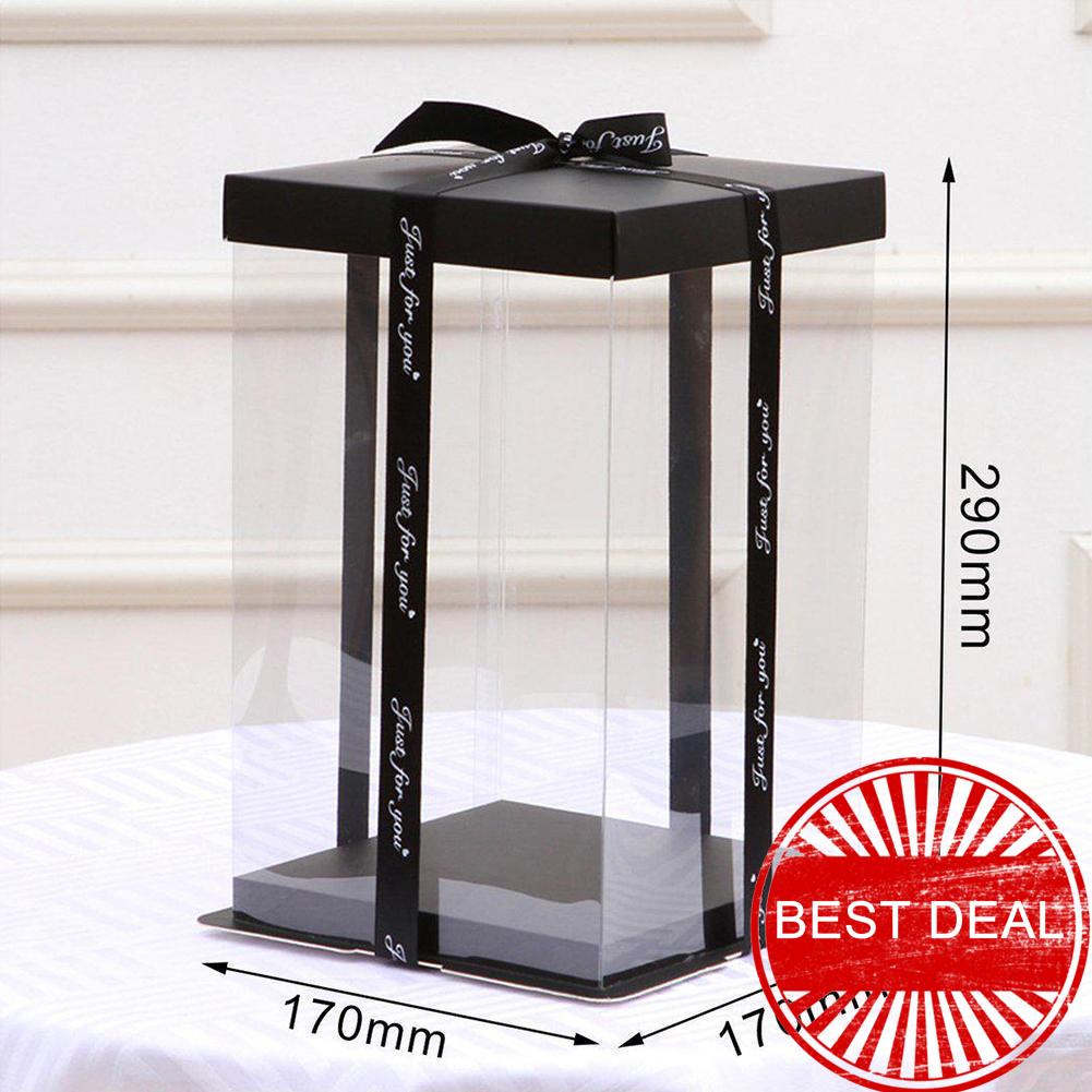 1 Hộp Quà Tặng Lớn Trong Suốt Hình Gấu Và Hoa Hồng Sáng Tạo G4Y4