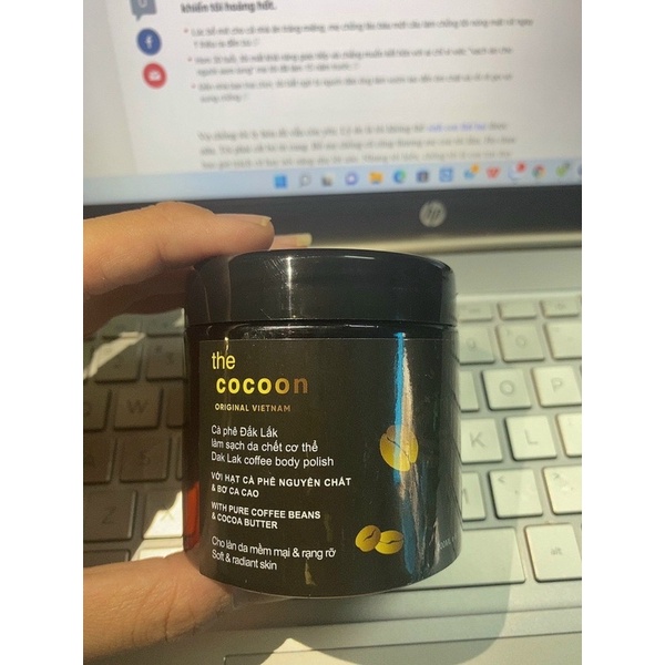 Tẩy Da Chết Body Cà phê Đắk Lắk Làm Sạch Tế Chết Cơ Thể Cocoon 200ml