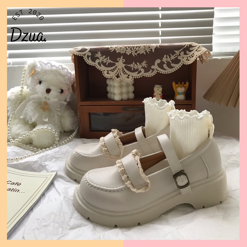 GIÀY BÚP BÊ PHONG CÁCH LOLITA VIỀN REN ĐẾ ĐỘN