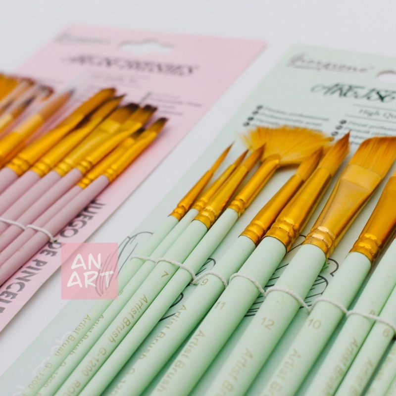 Set Cọ Vẽ 12 Cây Màu Pastel Cute