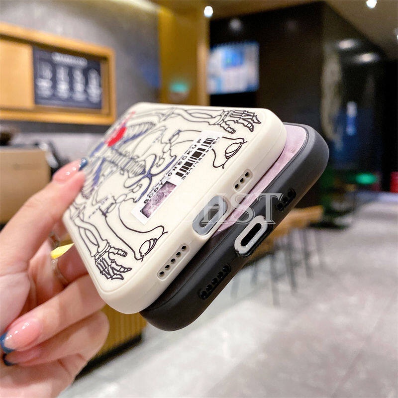 Ốp Điện Thoại TPU Silicon Mềm Hình Bộ Xương Thời Trang Cho iPhone 13 11 12 Pro Max X XS XR XSMAX 8 7 6 6S Plus 13 12 Mini