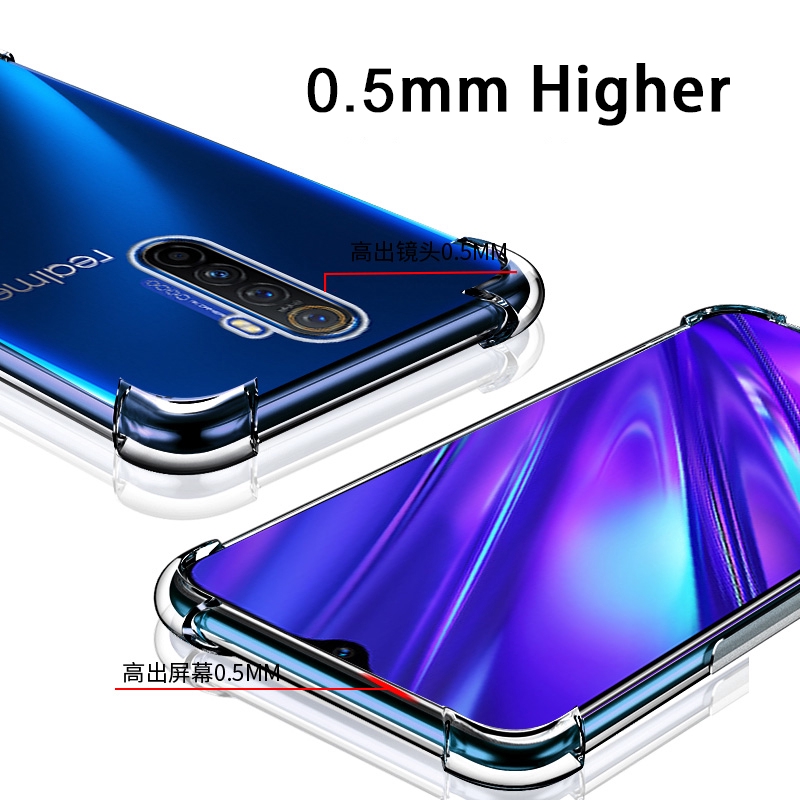 Ốp điện thoại TPU mềm trong suốt chống nước cho OPPO K5 A9 A5 2020 Reno 2F 2Z Z ACE Realme 5 Pro Realme Q X2 Pro XT