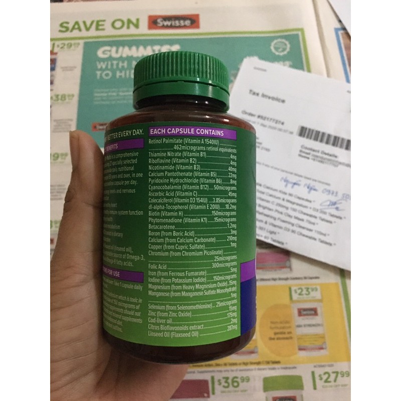 VIÊN UỐNG BỔ SUNG VITAMIN CHO NGƯƠIF LỚN TRÊN 50 TUỔI Cenovis 50+ Multi 50 viên | Thế Giới Skin Care