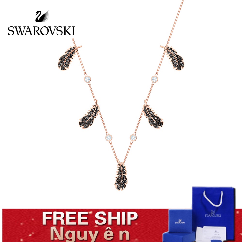 FREE SHIP Dây Chuyền Nữ Swarovski NAUGHTY Thời trang lông vũ Necklace Crystal FASHION cá tính Trang sức trang sức đeo THỜI TRANG