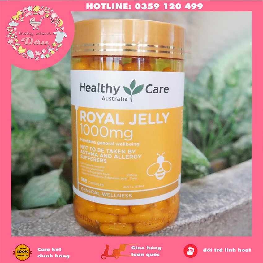 Sữa Ong Chúa Healthy Care Royal Jelly 365v Úc chống lão hóa, đẹp da